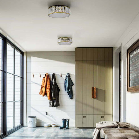 Modern 4-Light Crystal Ceiling Light Gold Flush Mount